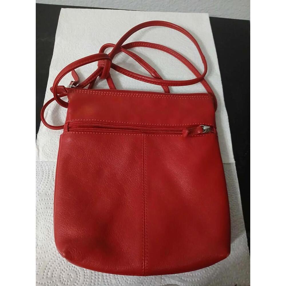 iLi New York Crossbody Red Leather‎ RFID Purse Bag